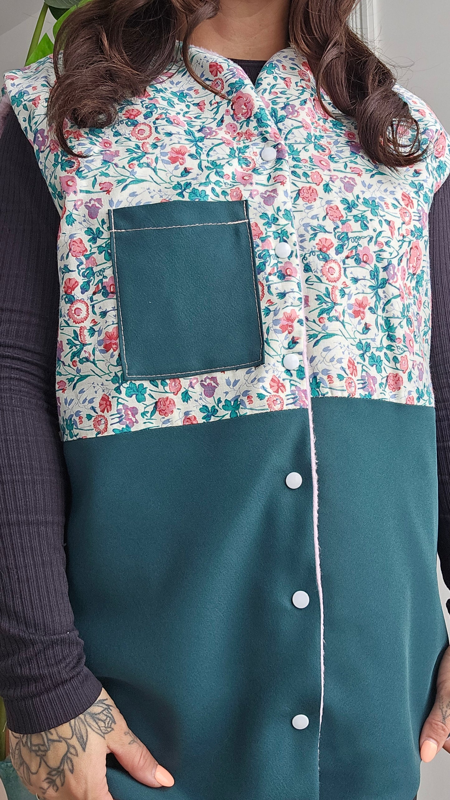 VESTE SANS MANCHE LILA