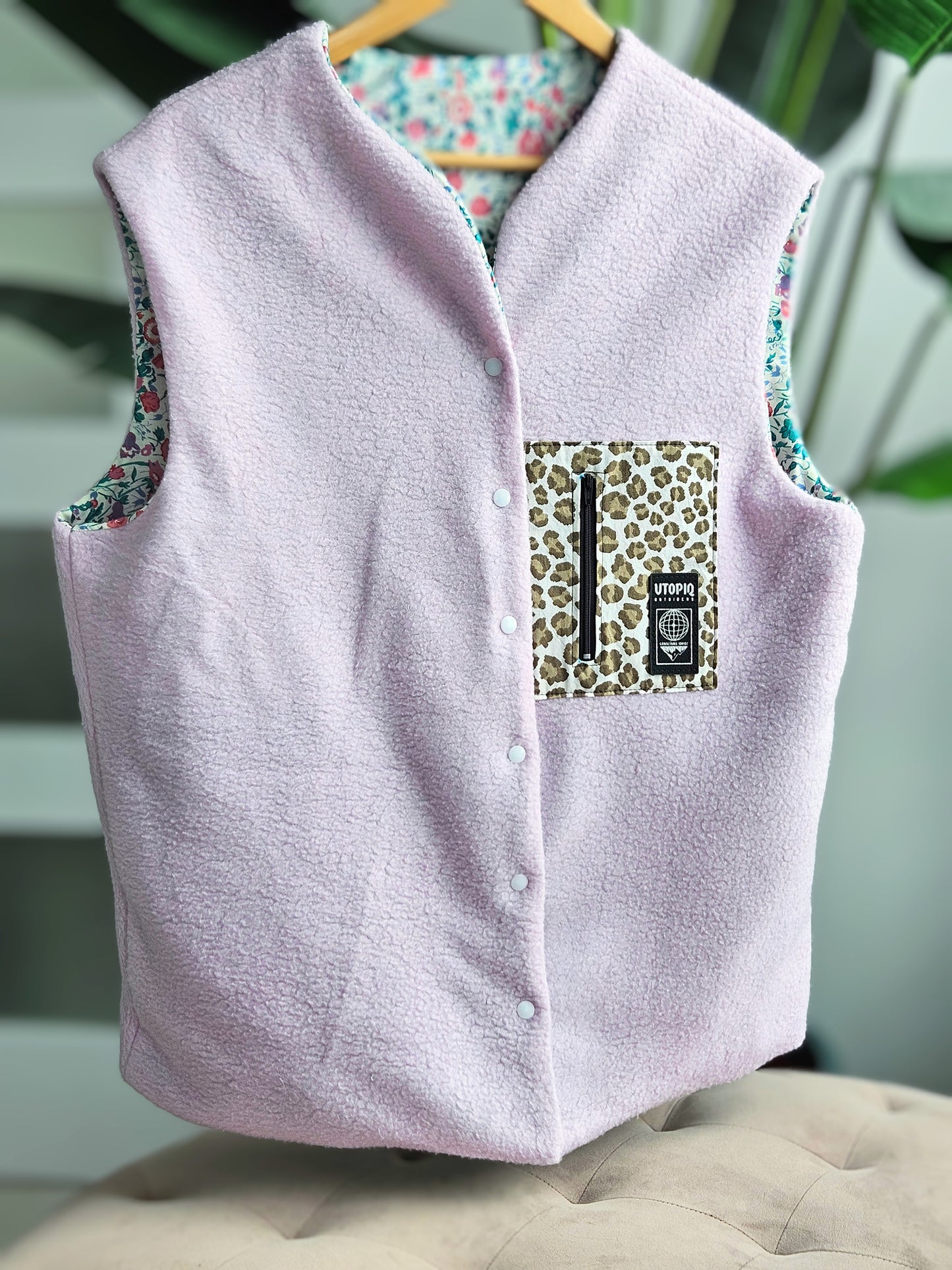 VESTE SANS MANCHE LILA
