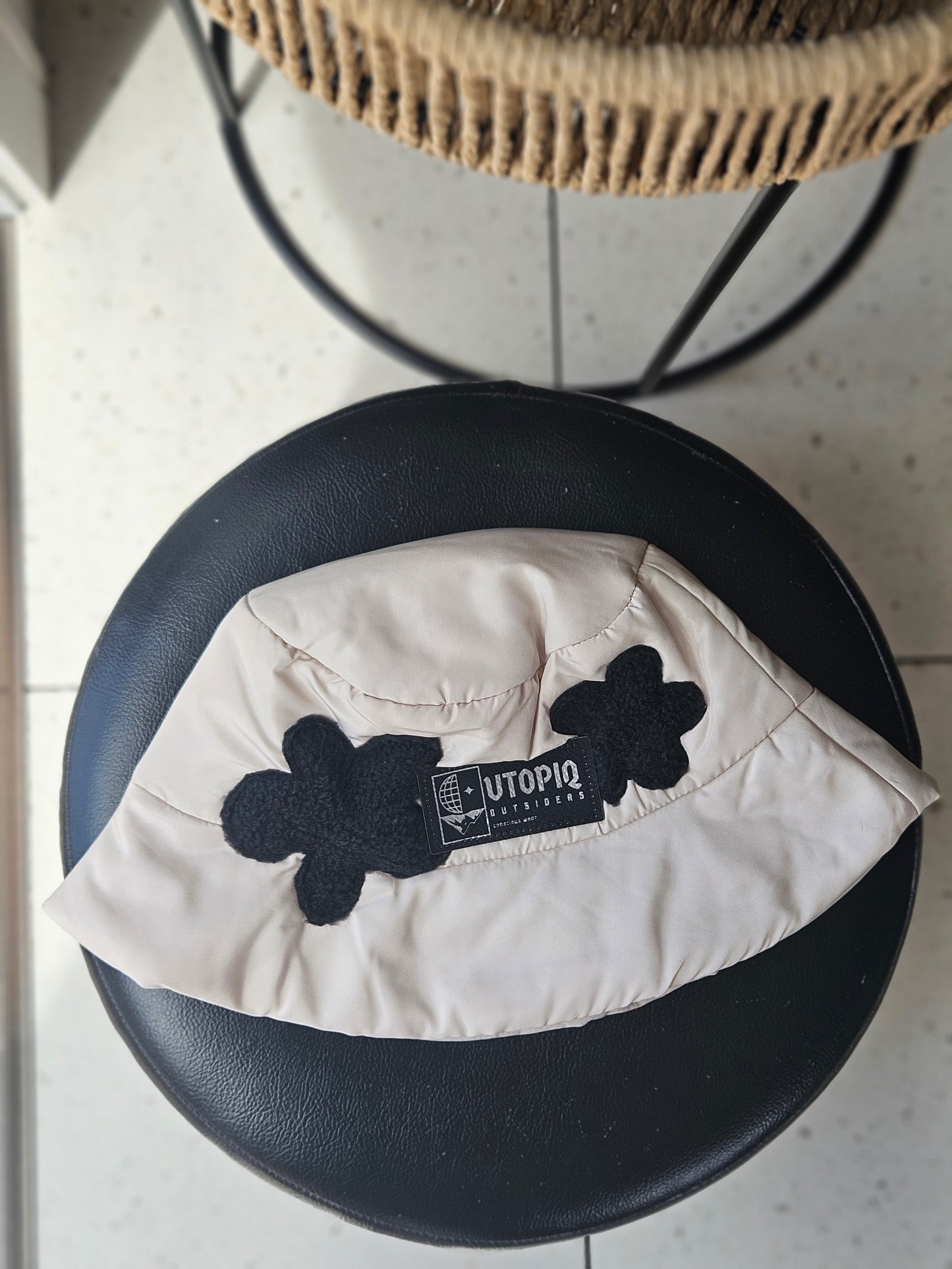 Bucket hat crème