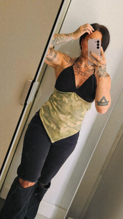 Camisole crochet Camo