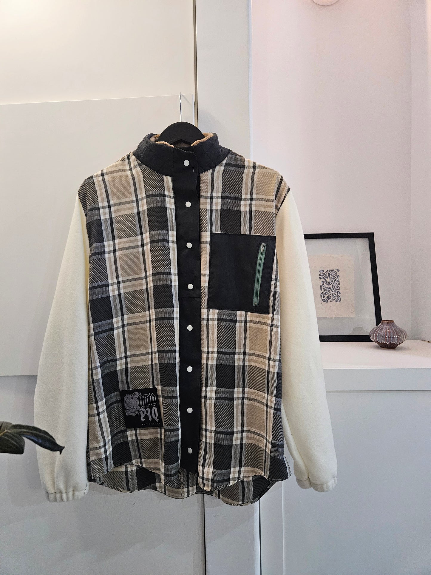 VESTE CHALET CHARBON CREME